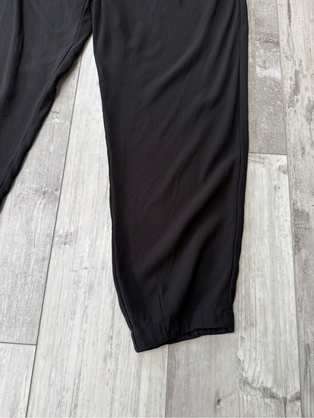 Eileen Fisher Black Silk Georgette Pleated Jogger Pants | Size S - Picture 5 of 10